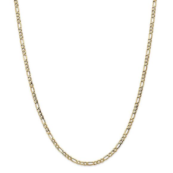 3.5mm, 14k Yellow Gold, Hollow Figaro Chain Necklace, 22 Inch - Picture 2 of 7